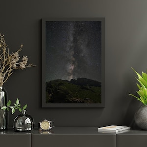 Milky Way Night Sky Over The Mountains - Night Sky Photo, Astrophotography DIGITAL Download, Galaxy Wall Art, Starscape Photo