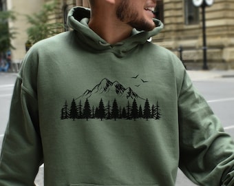 Mountain Nature Lover Sweatshirt for Men and Women, Nature Prints, Hiking Forest Hoodie