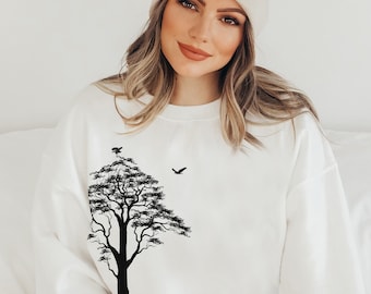 Tree Sweatshirt, Adventure Sweatshirt, Nature Lover Gift, Camping Sweatshirt, Hiking Hoodie, Nature Sweatshirt, Gift for Her, Gift for Him