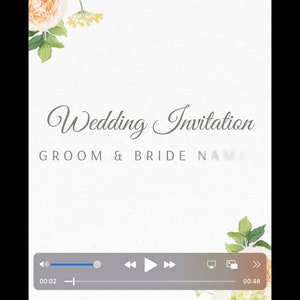 CUSTOM VIDEO -- Wedding invitation, classic style