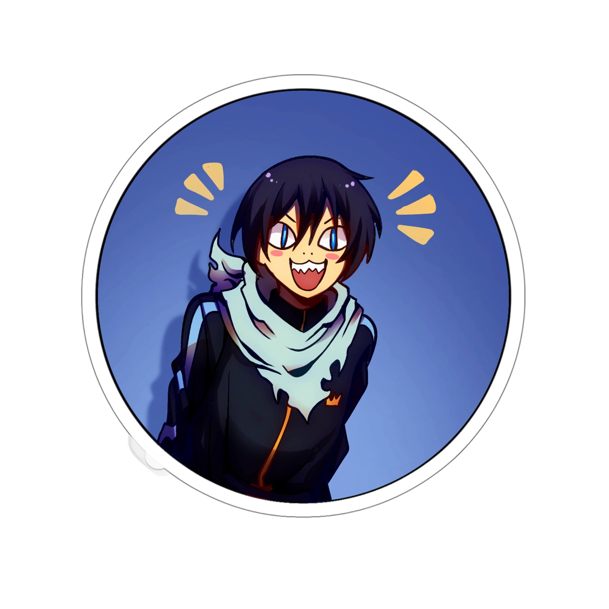 Kazuma Noragami Stray God Retro blue brown anime Design Art Print for Sale  by Raiden Designer Shop