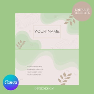 ABSTRACK BUSINESS CARD || Instant Download || Canva Template || Printable Business Card Design ||