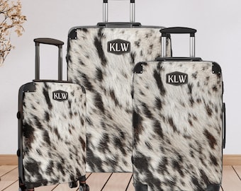 Western Suitcase Set Cowgirl Style Travel Bag Essential Western Lifestyle Luggage Set Cute Gift Ideas for Her Spinner Suitcase for Women