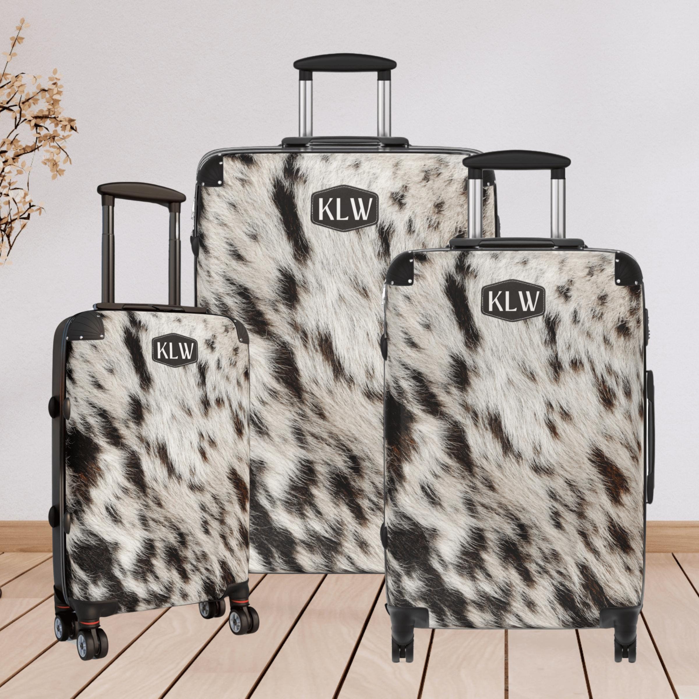 Leather Spinner Suitcase