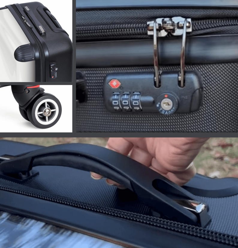 Western Suitcase Set Cowgirl Style Travel Bag Essential Western Lifestyle Luggage Set Cute Gift Ideas for Her Spinner Suitcase for Women image 4