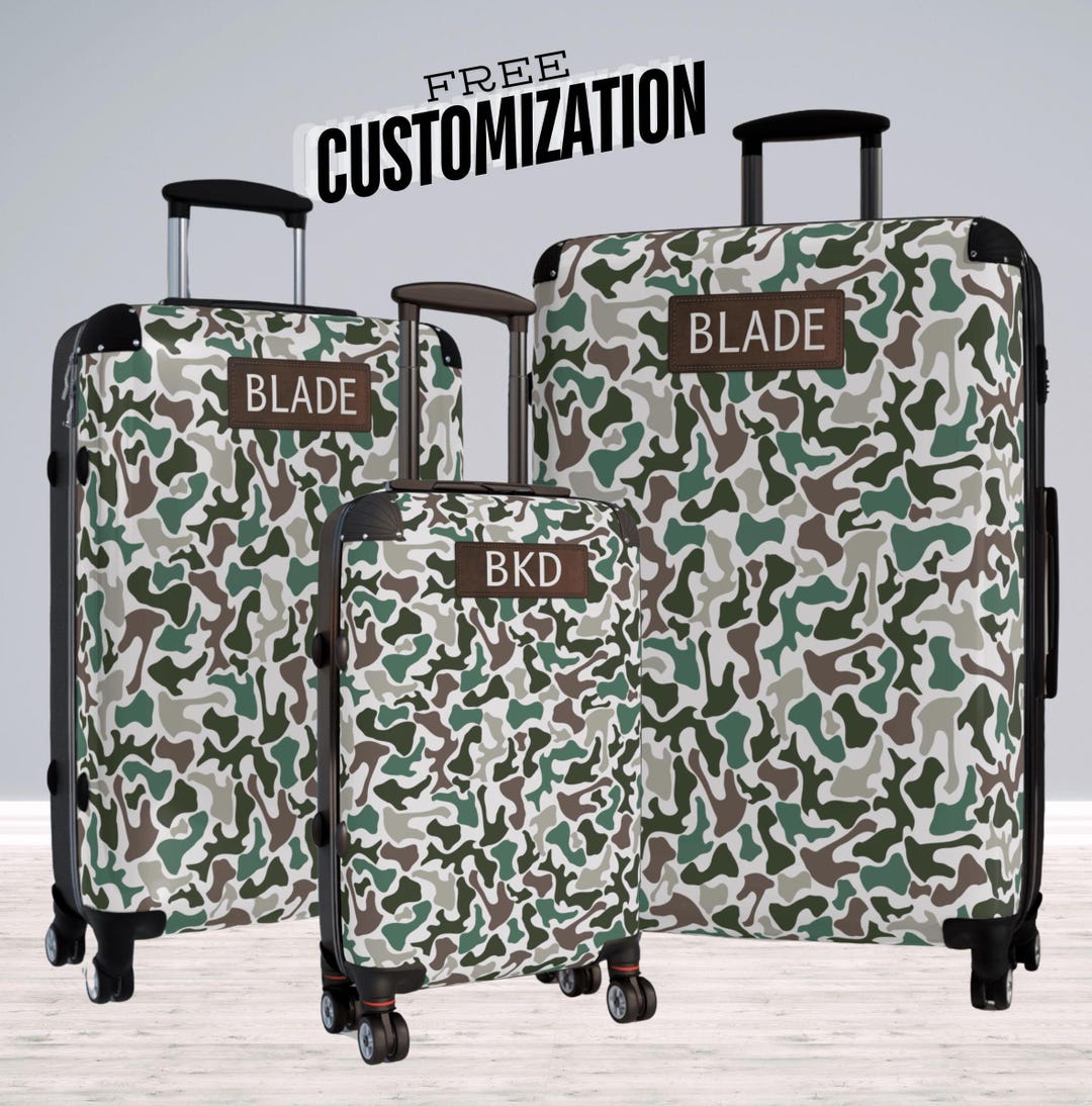 Custom Camo Luggage Set Duck Camo Travel Bag Essential for Him Gift ...