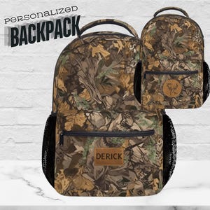Sac à dos camouflage Sac à dos camouflage pour chasseur Sac à dos monogramme pour homme Sac à dos scolaire pour garçon Cadeau pour mari Petit ami