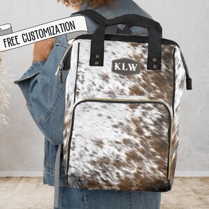 Cow Print Baby Bag Western Travel Bag Baby Shower Gift for New Mom