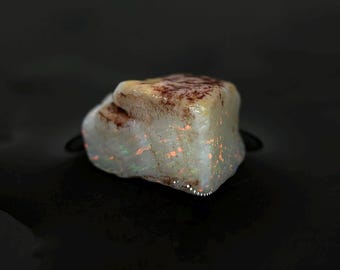 Uncut Australian Coober Pedy Color Spanned Opal Stone