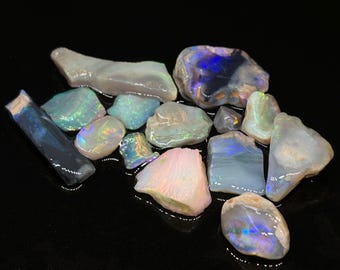 Assortment Of Australian Lightning Ridge Opal Cutting Material For Cabochons