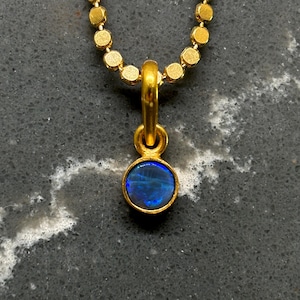 Wonderful Custom Designer Australian Black Opal Necklace