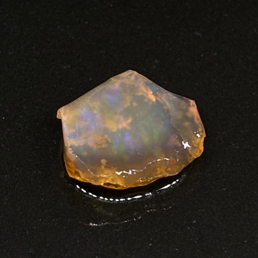 Solid Color Bar Majestic Mexican Fire Opal Rub With A Solid Color Bar & Cool Colors - Etsy