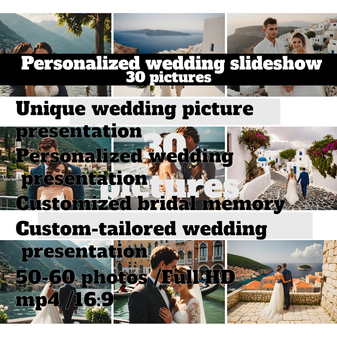 Custom Wedding Photo Slideshow | Personalized Video Presentation ...