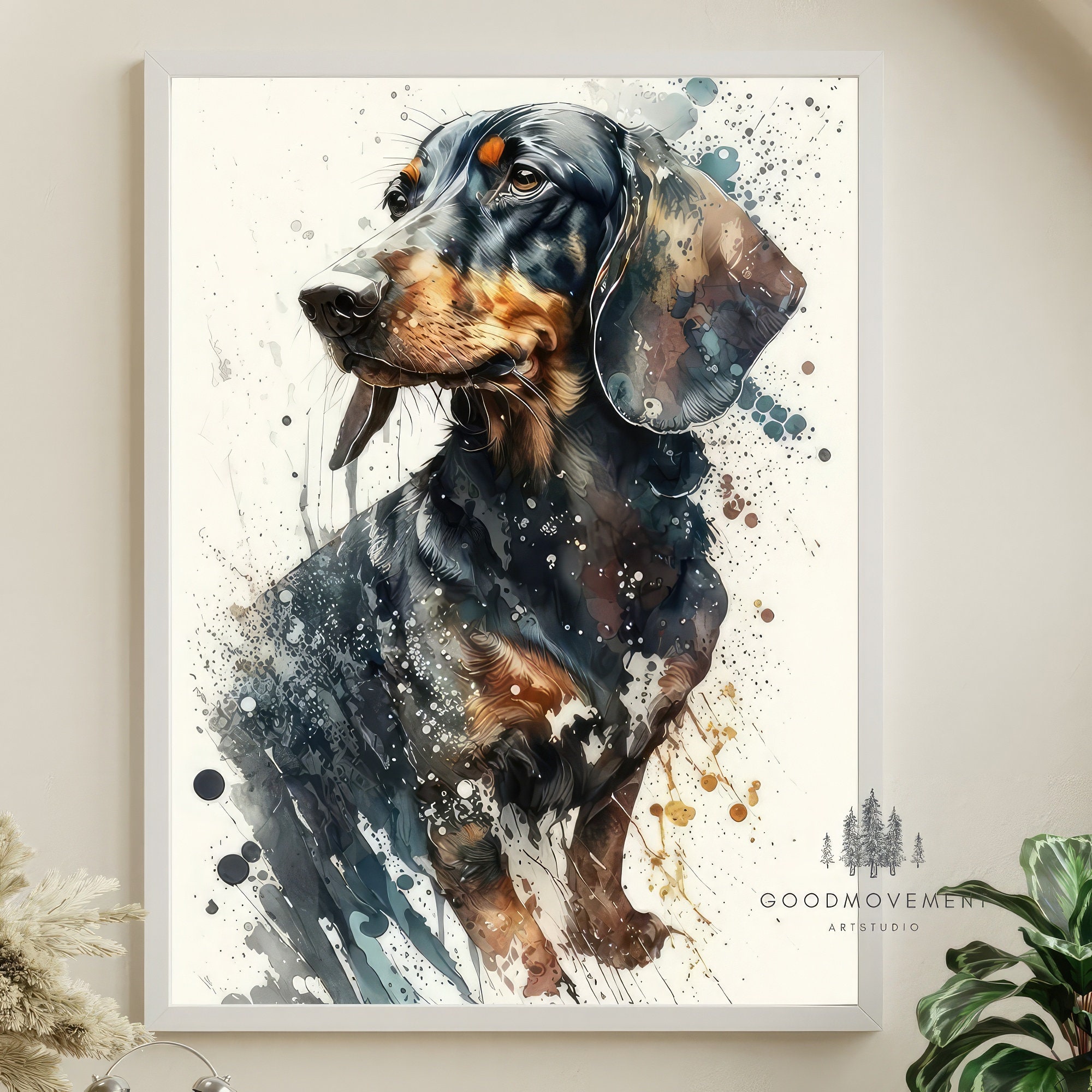Dachshund Watercolor Printable Art Print Instant Download Poster Wild ...