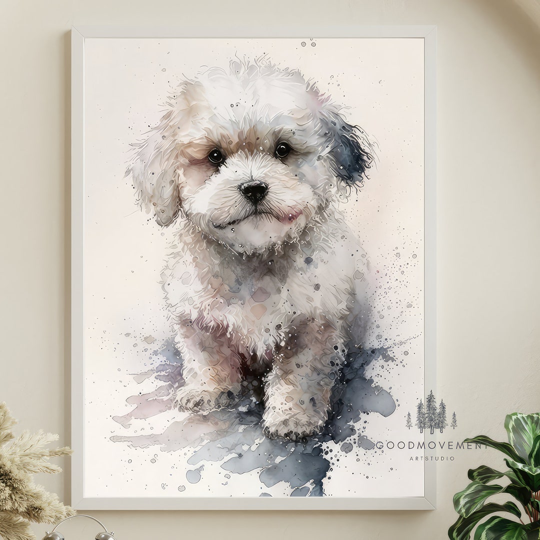 Bichon Frise Watercolor Printable Art Bichon Frise Print Instant ...