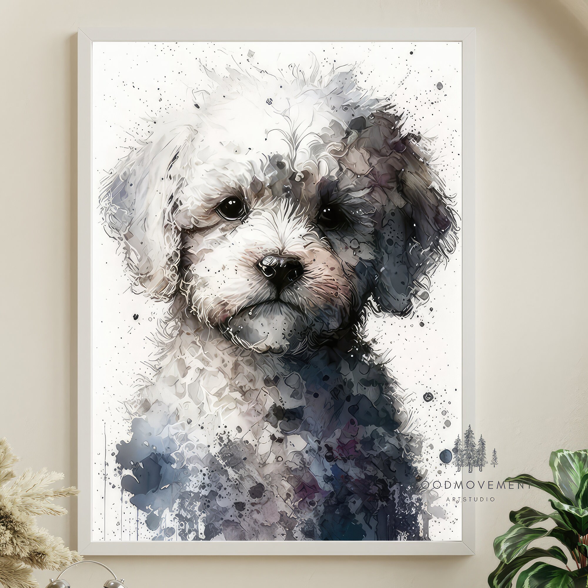 Bichon Frise Watercolor Printable Art Bichon Print Instant Download ...