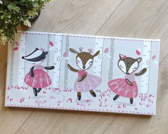 Handmade painting decoration children's room The little dancers 20x40