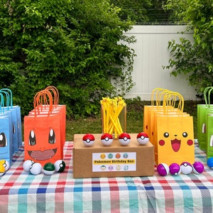 Pokemon Party Favors Birthday Party Decorations Pikachu Paper Gift Bags  Handle Candy Box Baby Shower For Kids Supplies Gifts