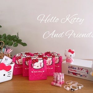 Kitty birthday party favors for 20kids | “Hello Kitty Birthday Box”-complete goodie bag, sanrio birthday favors, sanrio stationery