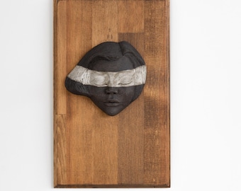 Ceramic Wall Art Face Handmade Decor Modern Home Gift