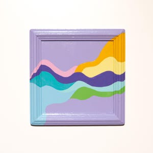 Colorful Quote Frame Series, Hand-Painted Frame, Abstract Wave