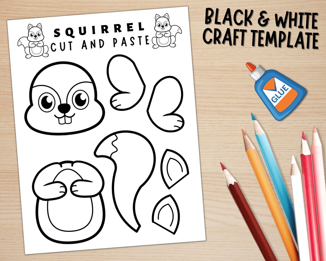 Printable Squirrel Craft Template Forest Animal Craft Fall Activities Printable Squirrel Craft Template Forest Animal Craft Fall Activities