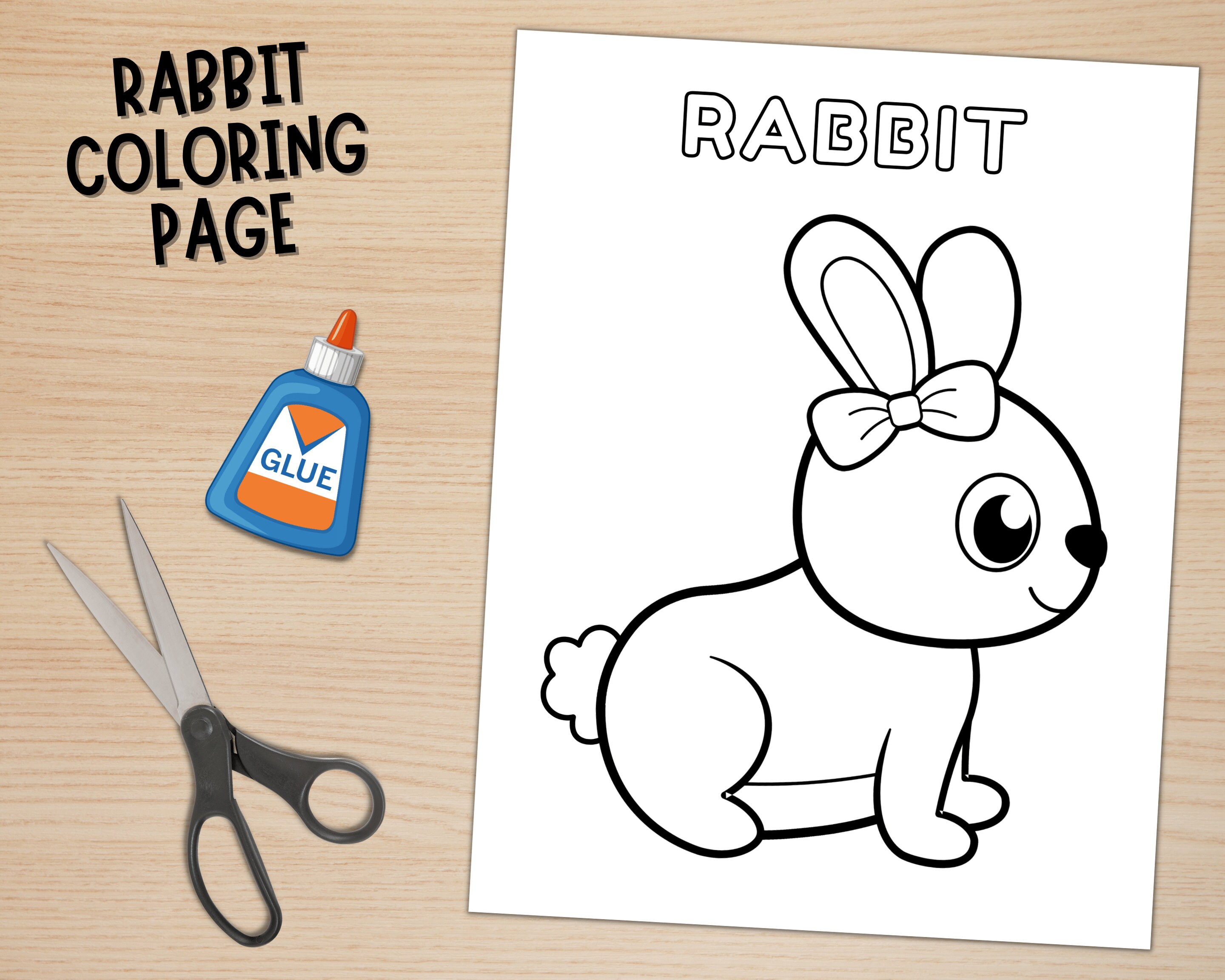 Printable Rabbit Craft Template Farm Animal Craft Build a Rabbit Printable Rabbit Craft Template Farm Animal Craft Build a Rabbit