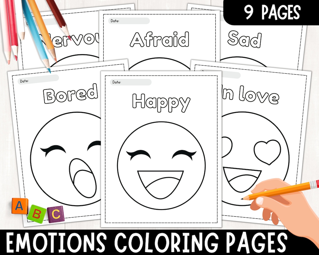 Emotions Coloring Pages for Kids - Il 1080xN.5053289360 Jqkk