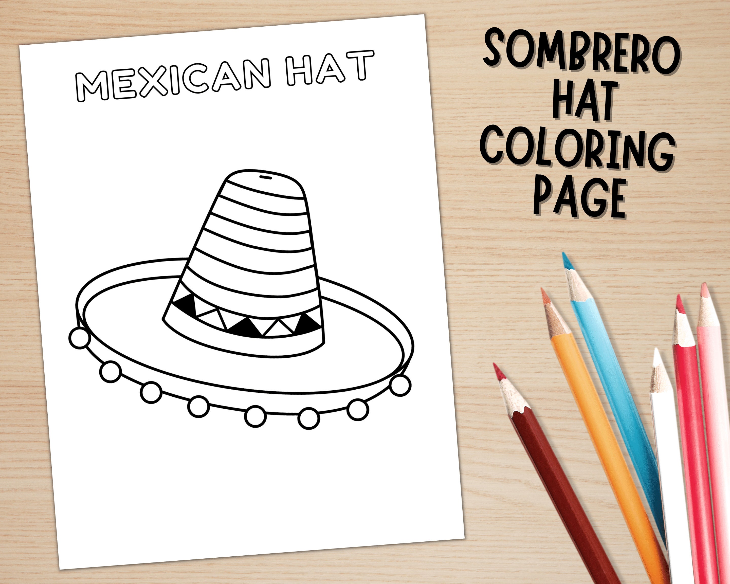Printable Sombrero Hat Craft Hispanic Heritage Month Craft Cinco De