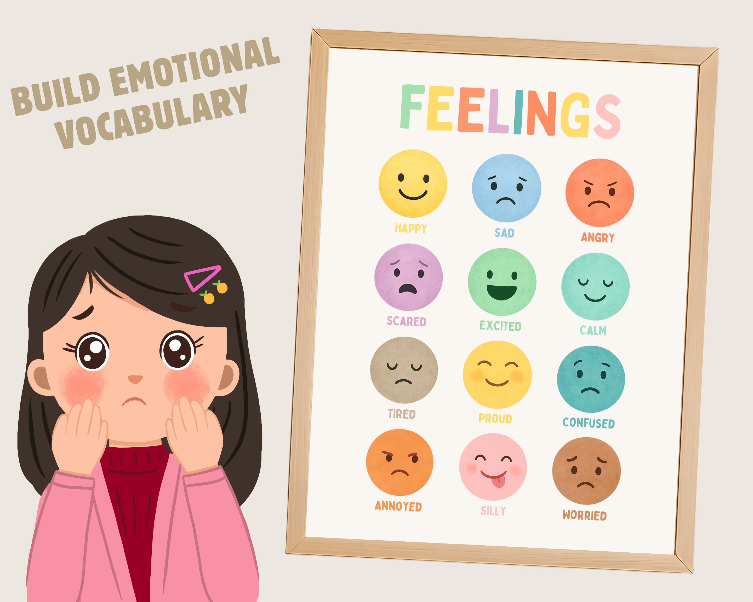 Feelings Posters for Kids | SEL Emotions & Calm Down Strategies (3 ...