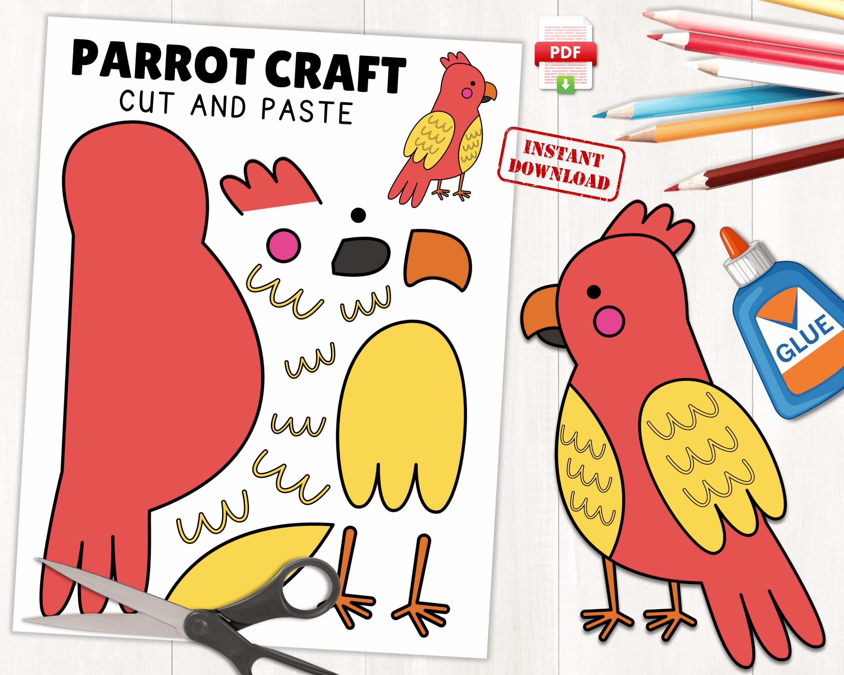 printable-parrot-craft-for-kids-rainforest-bird-activity-cut-and