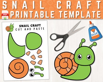 Printable Snail Craft for Kids | Spring Activities | Build a Snail | Indoor Activity for Kids | Snail Paper Craft | Snail Coloring Page