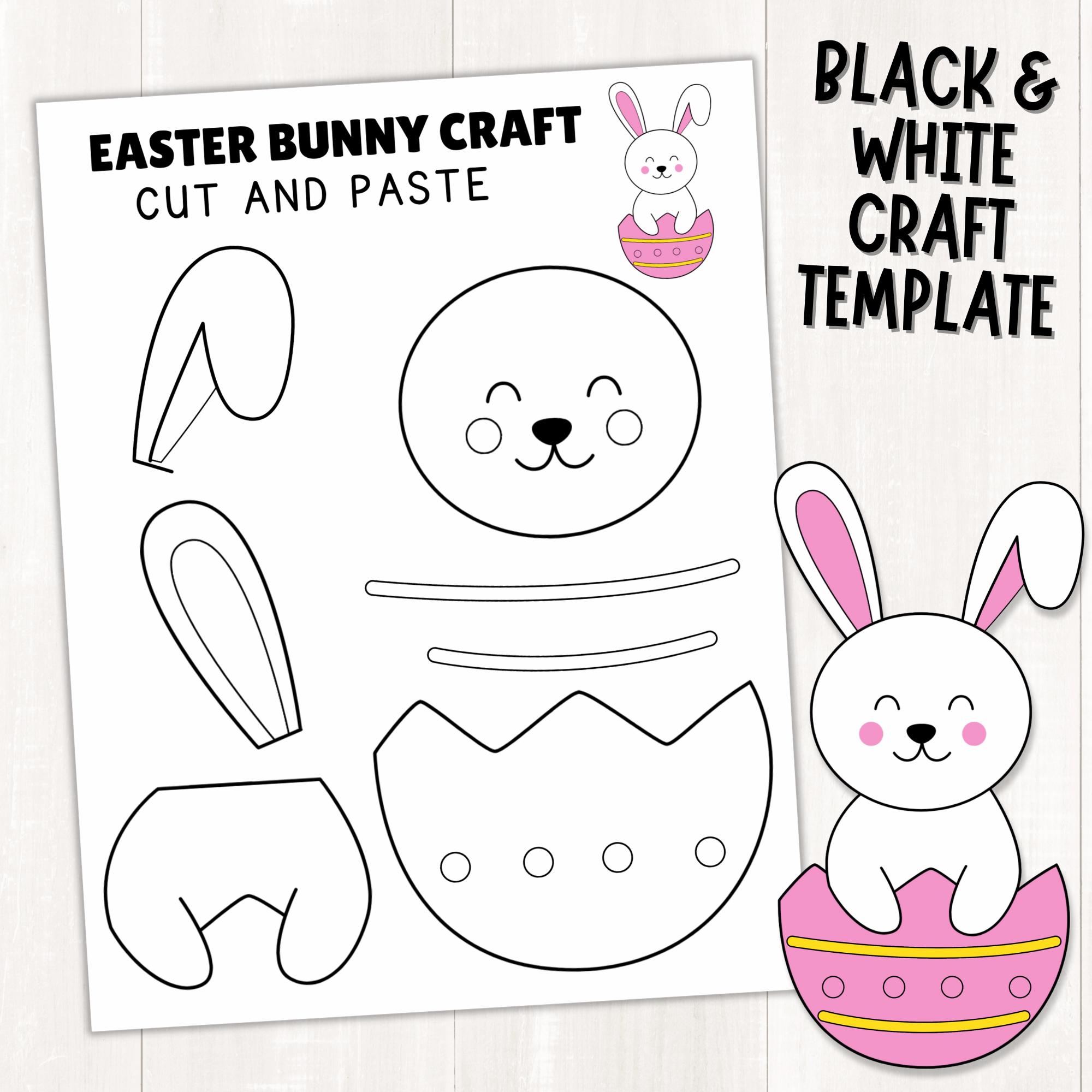 Printable Easter Bunny Craft Template | Easter Craft for Kids | Spring ...