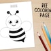 Bee Craft Printable Template | Spring Activities | Bee Coloring Page ...