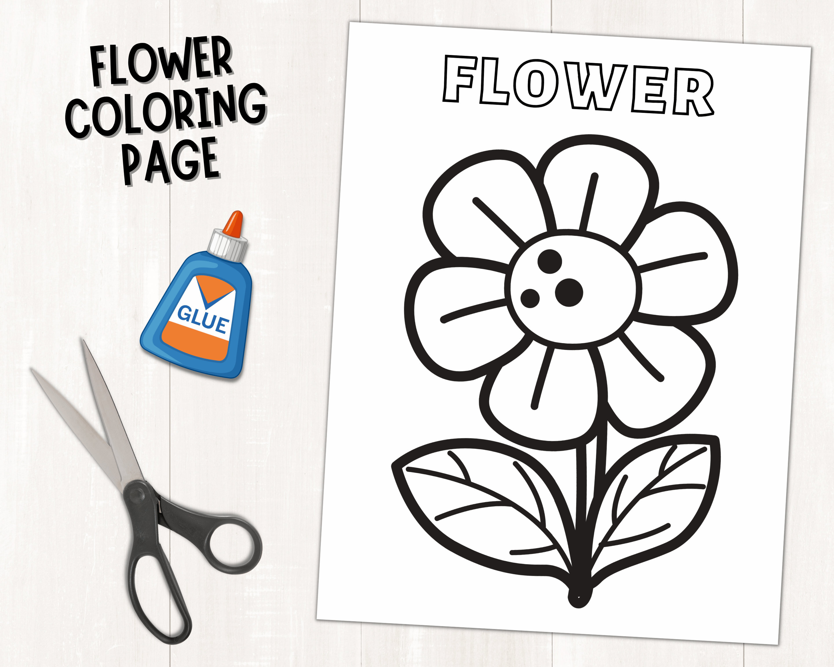 Printable Flower Printable Craft Template Build a Flower Spring Craft Printable Flower Printable Craft Template Build a Flower Spring Craft