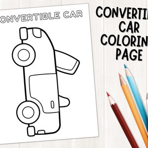 Convertible Car Craft for Kids | Car Printable Template ...