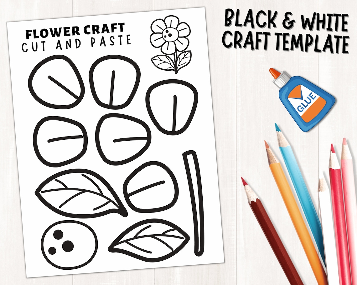 Printable Flower Printable Craft Template Build a Flower Spring Craft ...