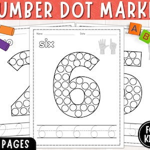 Number Dot Marker 0-10 Worksheets | Counting Do-a-Dot Printables | Numbers Tracing Activity | Digital Download | PDF