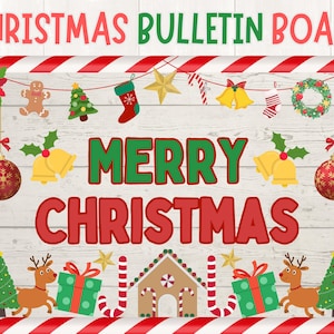 Christmas Bulletin Board Kit | Christmas Classroom Decor | Door Decor | December Bulletin Board | Christmas Activity | Instant Download