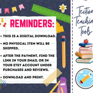 K&ouml;nnte beinhalten: Eine Erinnerung an den digitalen Download mit einer Liste von Anweisungen zum Kauf und Herunterladen des Produkts. Der Text lautet: "ERINNERUNGEN: DIES IST EIN DIGITALER DOWNLOAD. KEIN PHYSIKALISCHES PRODUKT WIRD VERSANDT. NACH DER ZAHLUNG FINDEN SIE DEN LINK IN IHRER E-MAIL ODER IN IHREM ETSY-KONTO UNTER K&Auml;UFE UND BEWERTUNGEN. LADEN SIE HERUNTER UND DRUCKEN SIE."