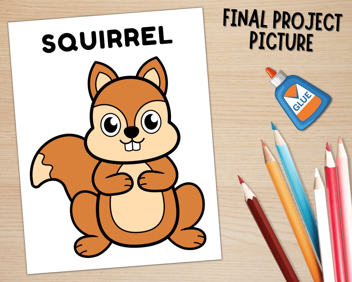 Printable Squirrel Craft Template Forest Animal Craft Fall Activities Printable Squirrel Craft Template Forest Animal Craft Fall Activities