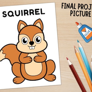 Printable Squirrel Craft Template Forest Animal Craft Fall Printable Squirrel Craft Template Forest Animal Craft Fall