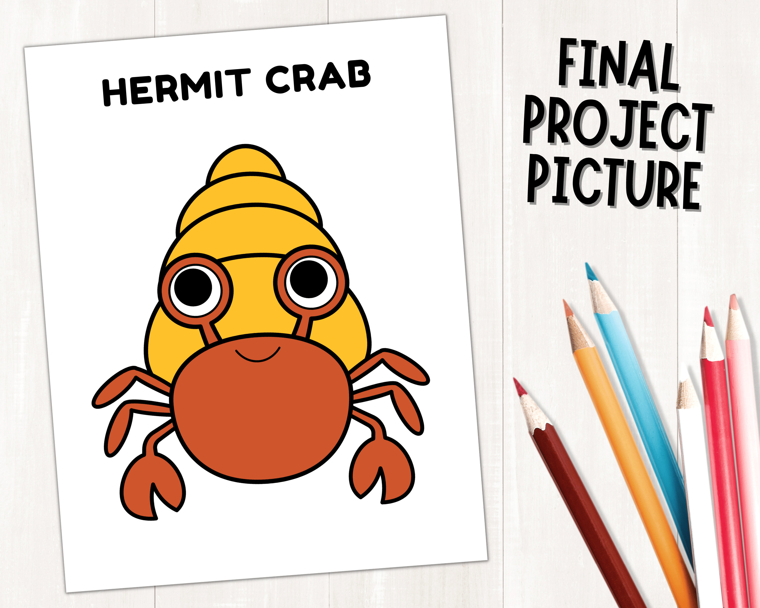 Hermit Crab Craft | Sea Life Activity | Ocean Animals Craft | Cut