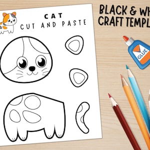 Printable Cat Craft Template | Pet Animal Craft | Farm Animal ...