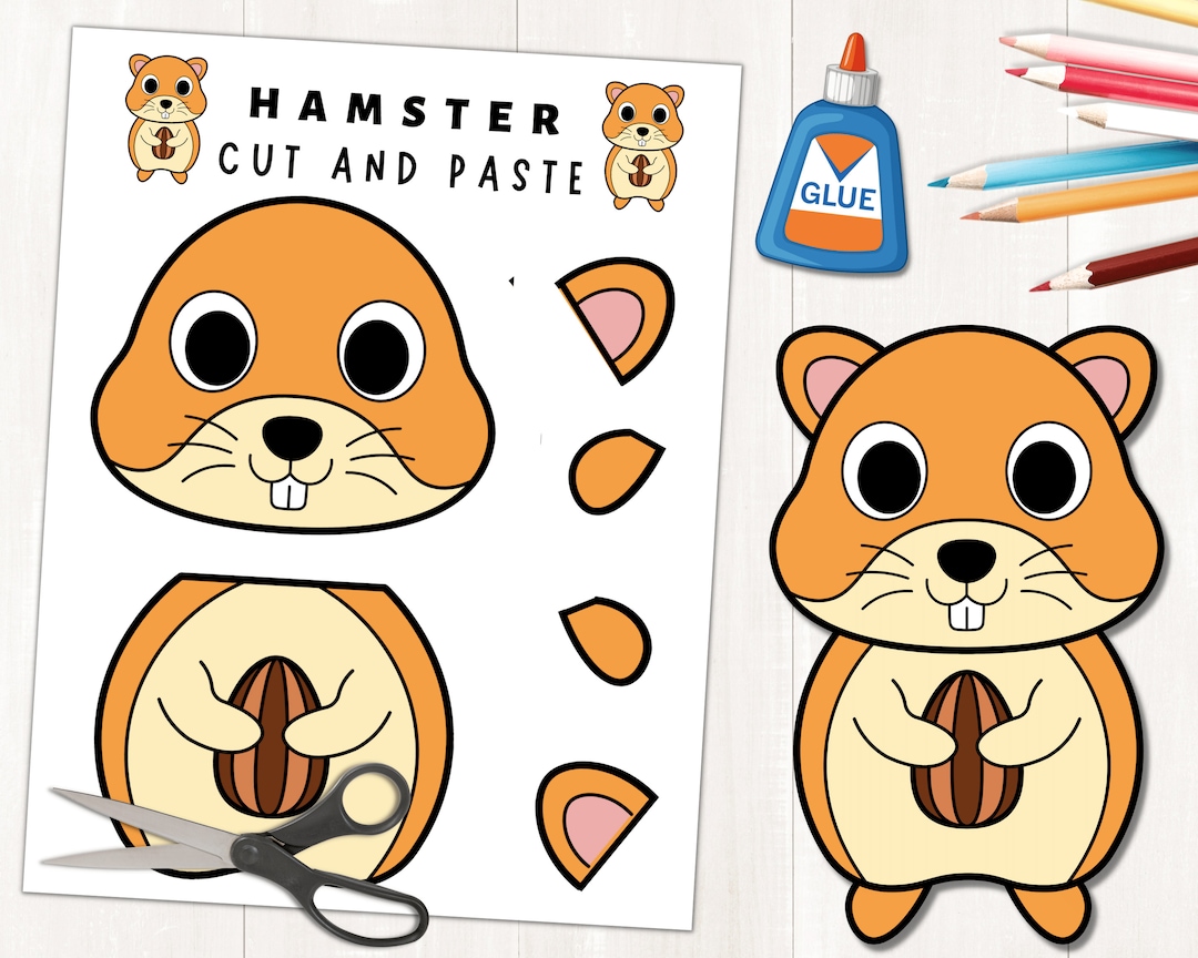 Printable Hamster Craft for Kids Pet Animal Craft Hamster Preschool