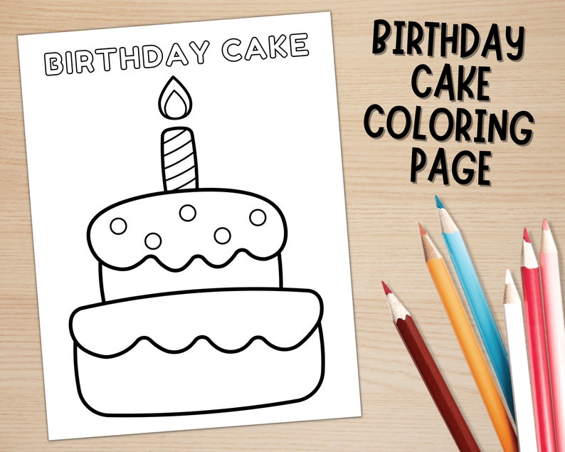 Printable Birthday Cake Craft Template for Kids Birthday Activities ...