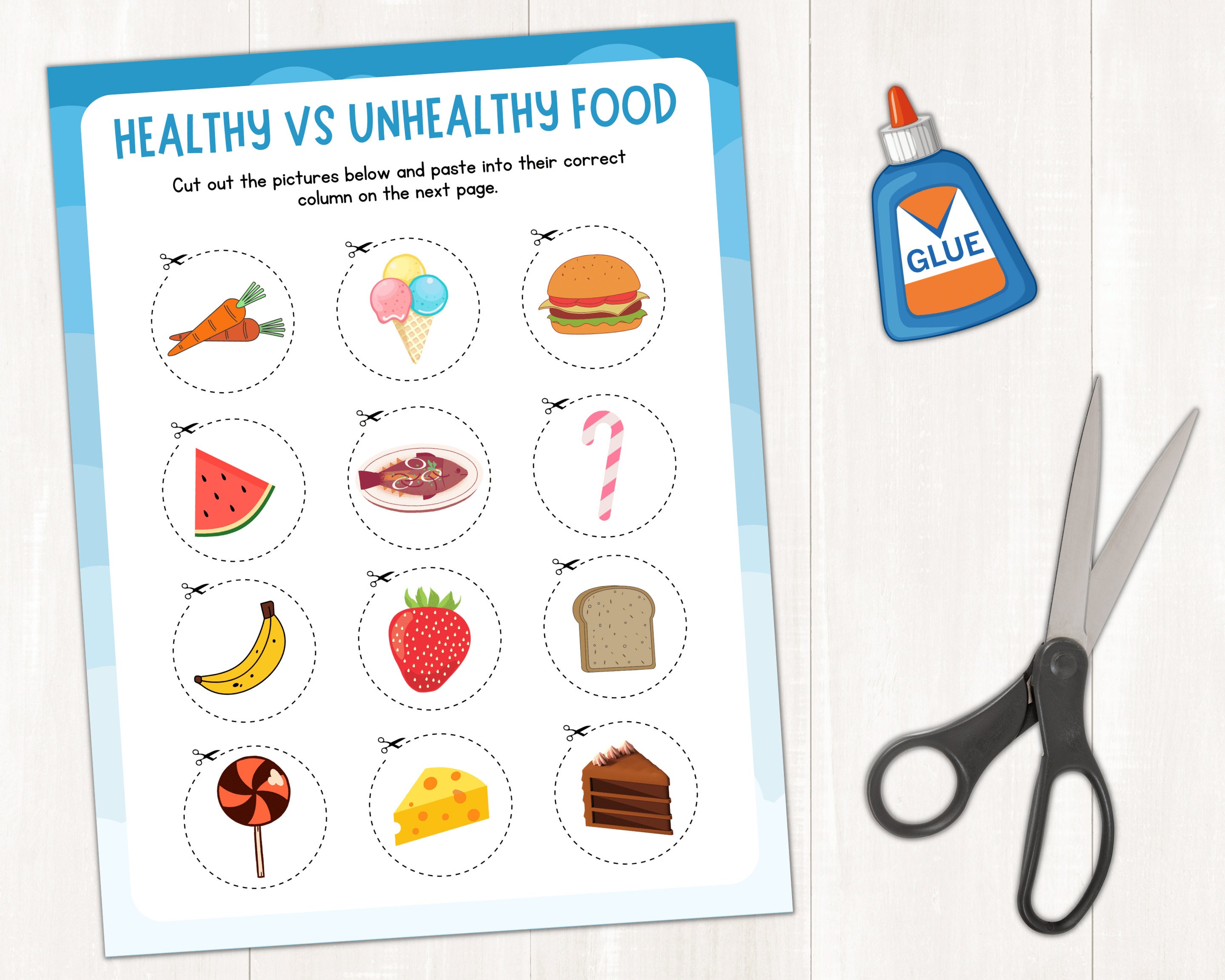 Healthy And Unhealthy Food Sorting Activity Healthy Or Unhealthy Food 