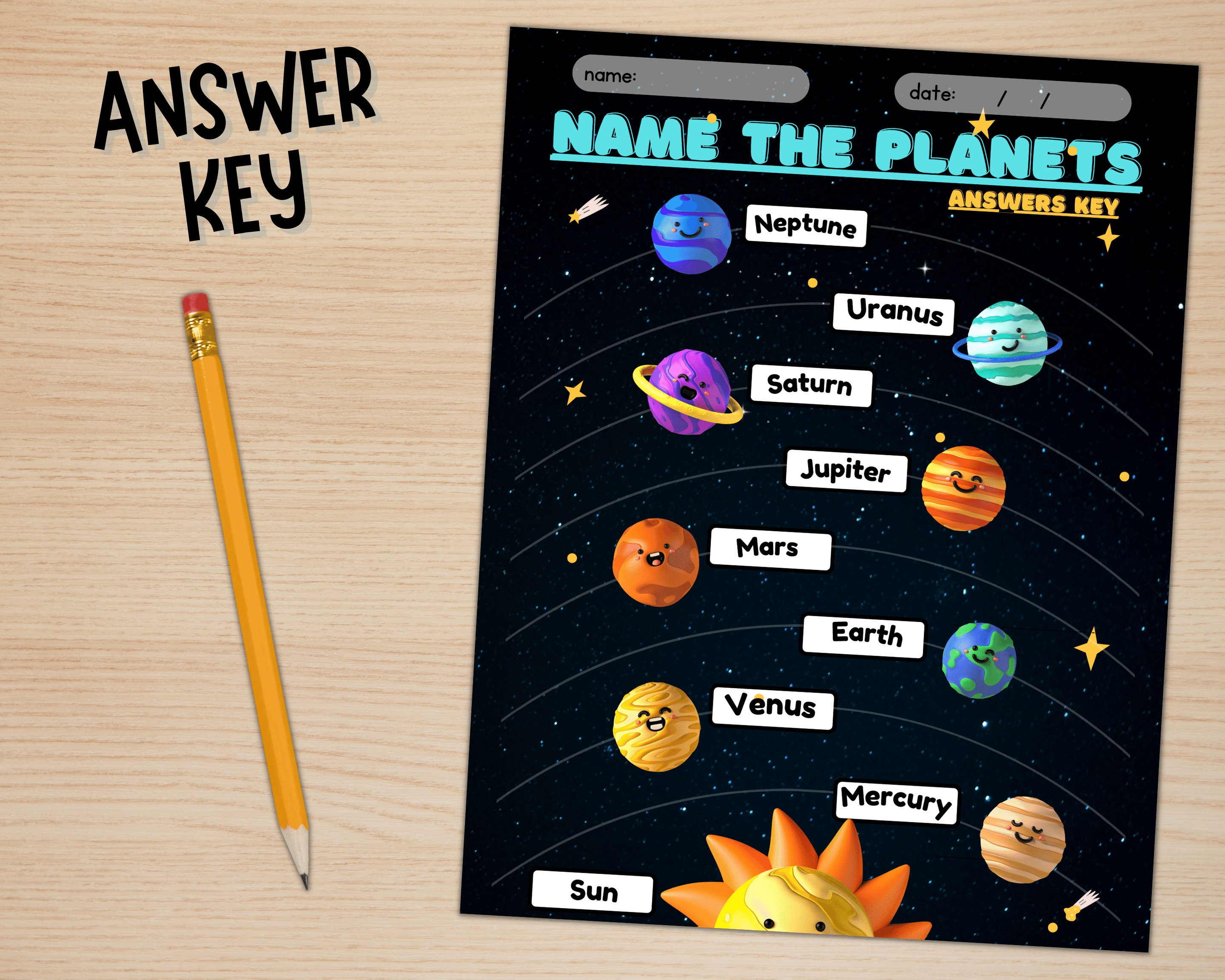 Name the Planets Worksheet Planets Quiz Printable Solar System Worksheets for Kids Planets