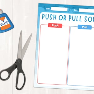 Push or Pull Sorting Activity | Force and Motion | Cut and Paste ...