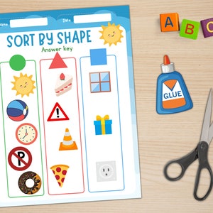 Sorting By Feature Worksheet.pdf Sorting by Attributes Printable Worksheets | Sort by Shape | Sort by ...